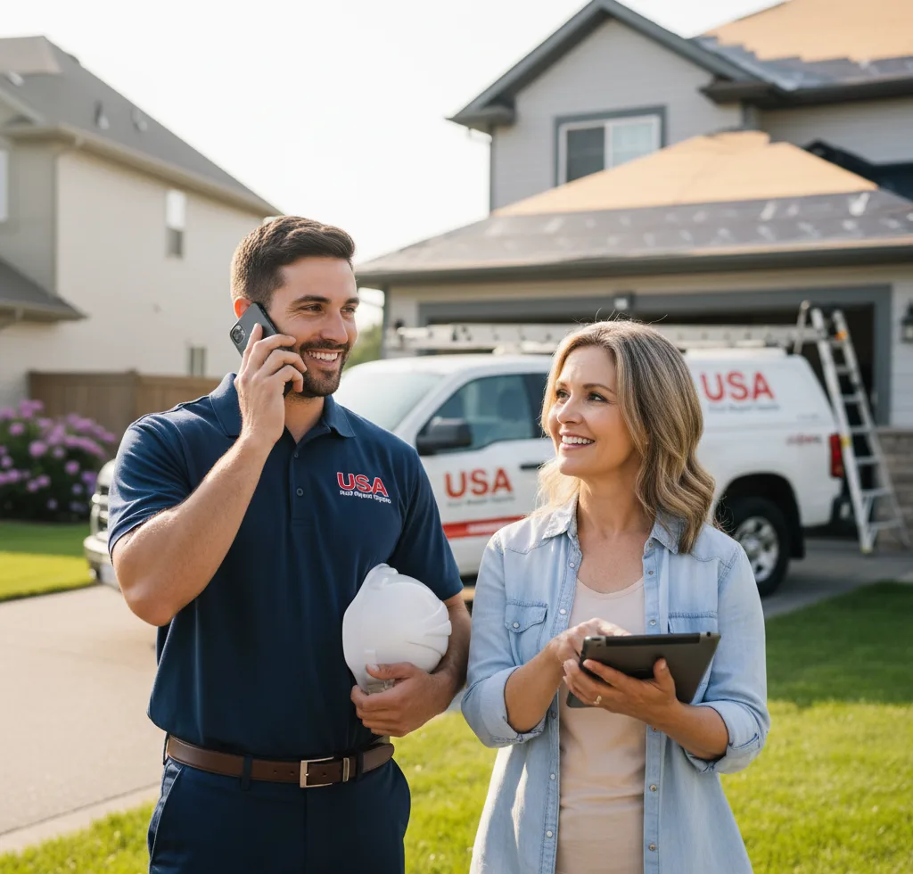 USA Roof Repair Experts customer support in Fritch